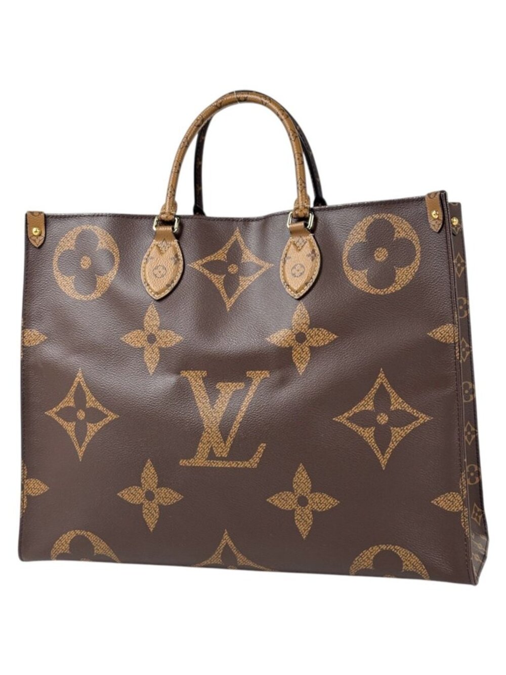 Louis Vuitton On The Go GM Tote 2-Way Shoulder Bag Monogram Giant Reverse Brown